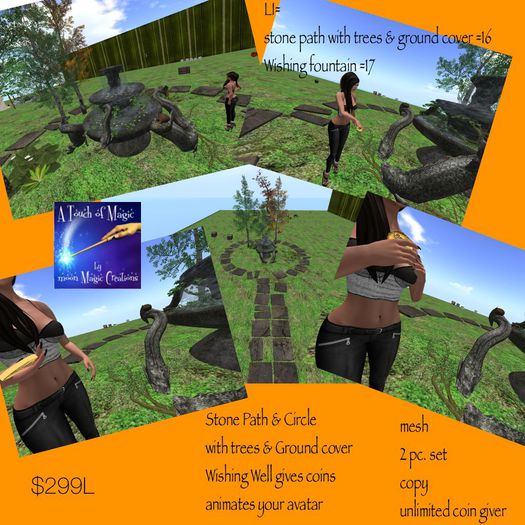 ***Stone path throw & Wishing coin throw-Crate