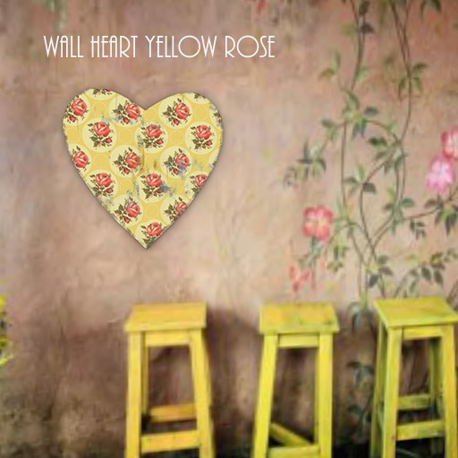  Yellow Rose Wall Heart