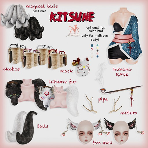 *Tentacio* Kitsune okobo red