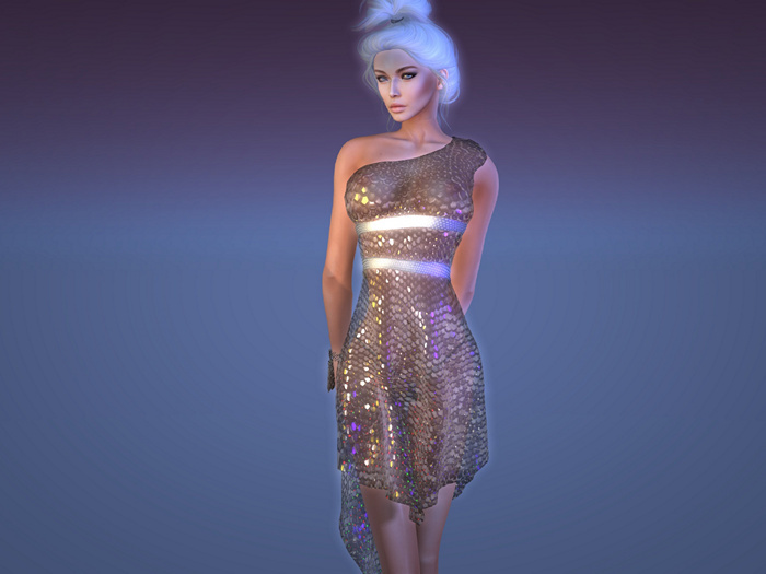 transparent glitter dress