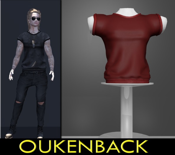 [OUKENBACK] dm. Tee Red [Signature]