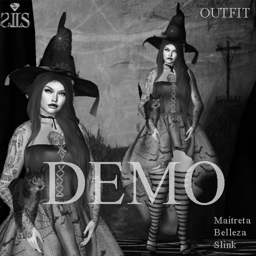 :::LS DIAMOND  OUTFIT  PURPLE WITCH DEMO