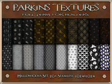 Parkins Textures - Hallowicious Set - 20x Full Perm Seamless 1024x1024 - Fabric, Halloween, Gown, Shine, Silky
