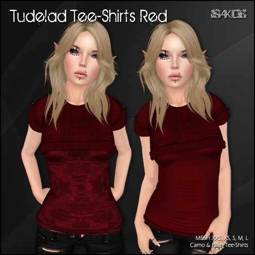 [ SAKIDE ] Tudelad Tee-Shirts Red