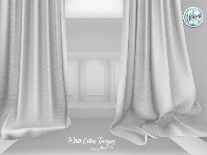 Heion - White Coton Drapes