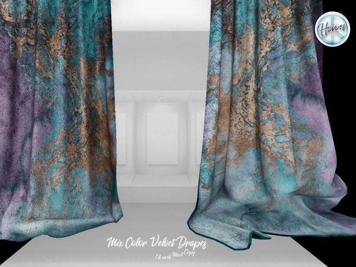 Heion - Mix Color Velvet Drapes