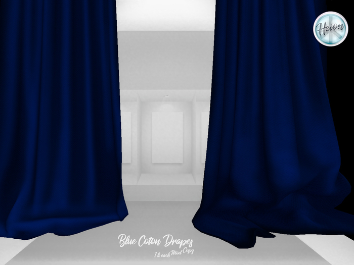 Heion - Blue Coton Drapes