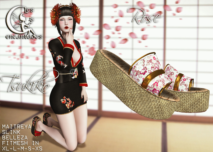 *LE* Tsukiko Sandals Rose