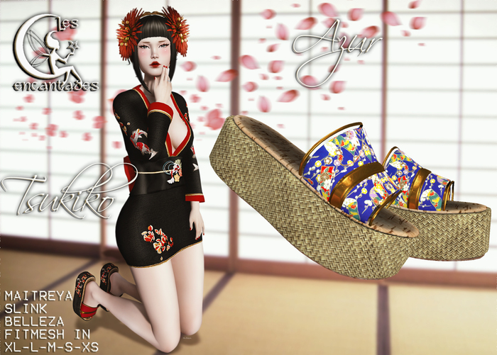 *LE* Tsukiko Sandals Azur