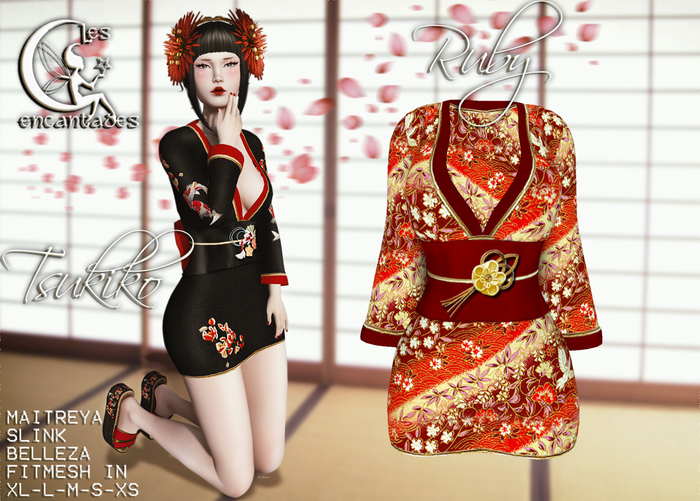 *LE* Tsukiko Kimono Ruby