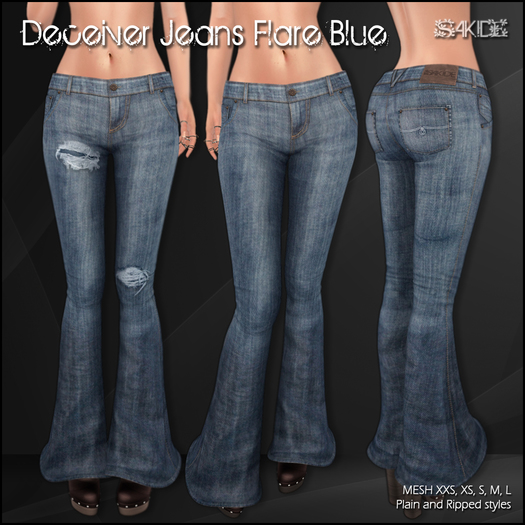 [ SAKIDE ] Deceiver Jeans Flare Blue DEMO
