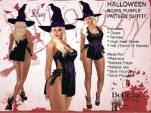 *BSASSY* HALLOWEEN BOWS PURPLE PATTERN OUTFIT