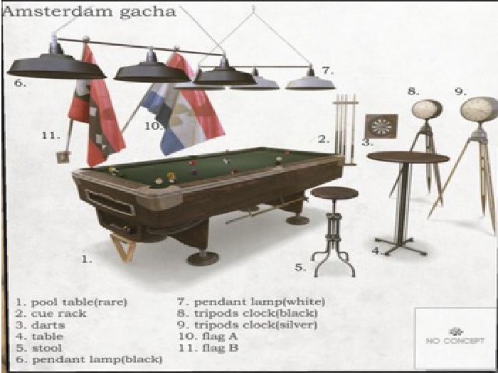 [NO CONCEPT](Amsterdam gacha)8. tripods clock(black)