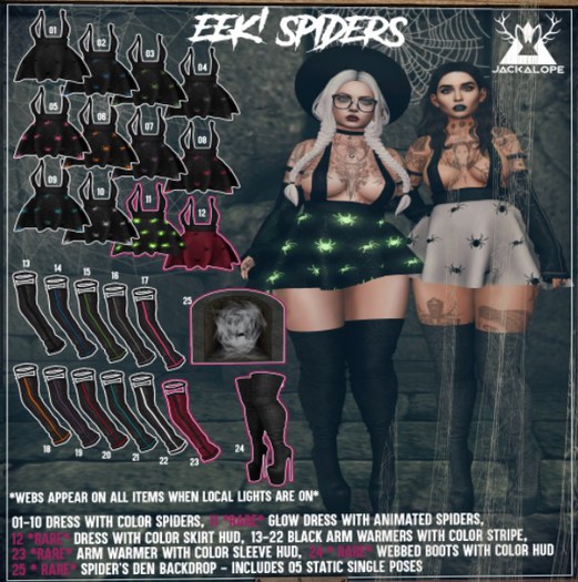 JCKLP / eek!Spiders Gacha / Teal ArmWarmers Maitreya