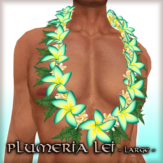 * Charmed * Hula Plumeria Lei (Transferable-L) Turquoise