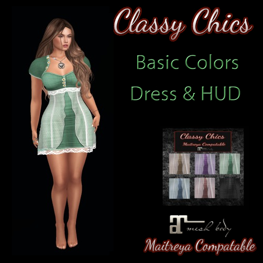 Classy Chics - Basic Colors Dress with HUD - Maitreya (boxed)