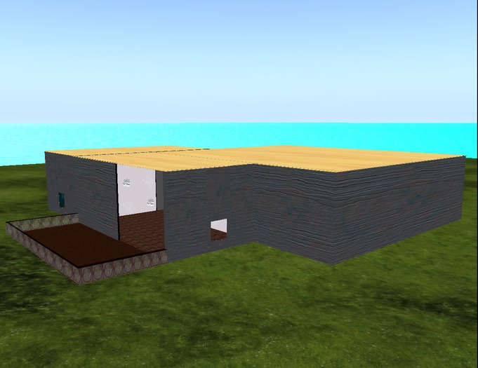 Second Life Marketplace - box with half textured house and textures