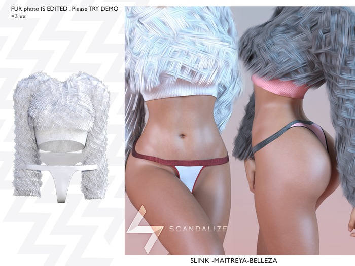 Scandalize. Sweet FUR. White
