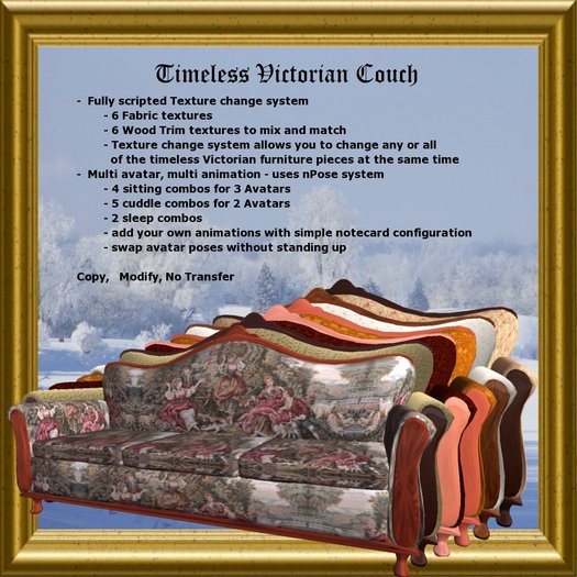 Timeless Victorian Stuffed Couch