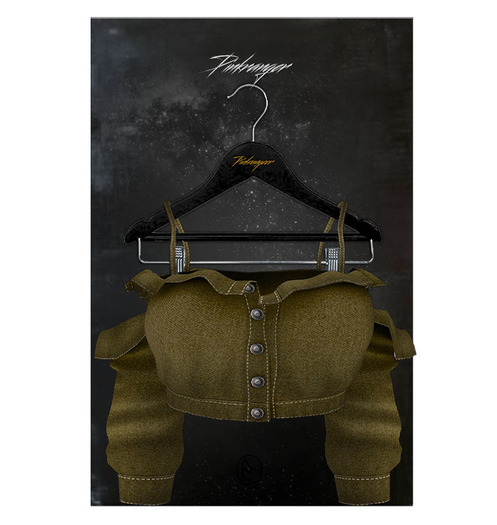 PINKRANGER. Off-the-Shoulder Ruffles//Olive