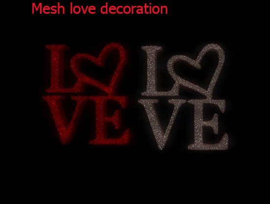 Mesh love decoration