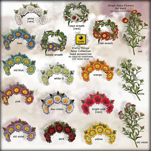 *LODE* Head Accessory - Pretty Things Aster [bright pink] RARE