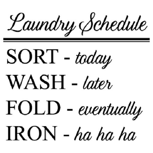 {Q-Essentials} Laundry Schedule Wall Decal