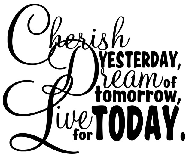 {Q-Essentials} Cherish Yesterday Wall Decal