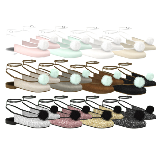 Delore . Pom Pom Flats - FATPACK - Toddleedoo Baby & Bad Seed Bebe