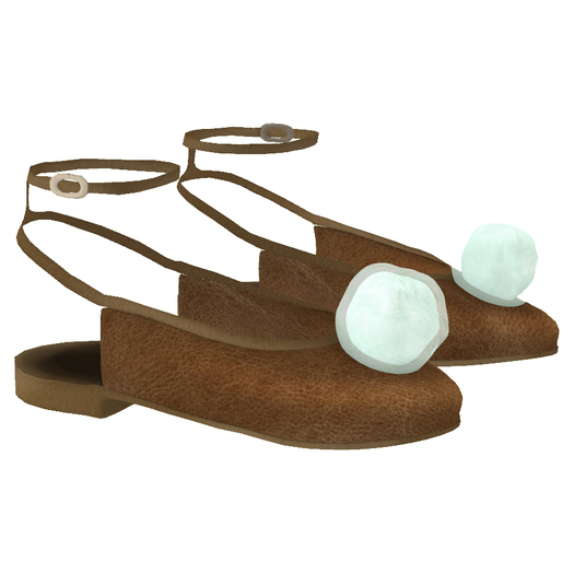 Delore . Pom Pom Flats - Brown Leather - Toddleedoo Baby & Bad Seed Bebe