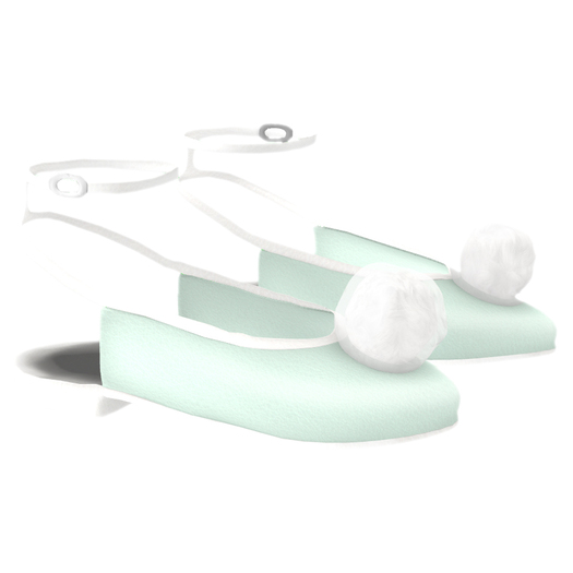 Delore . Pom Pom Flats - Mint - Toddleedoo Baby & Bad Seed Bebe