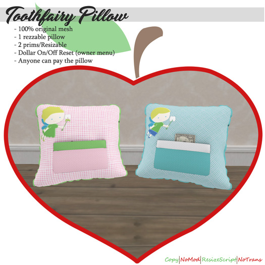 Toothfairy Pillow - Blue