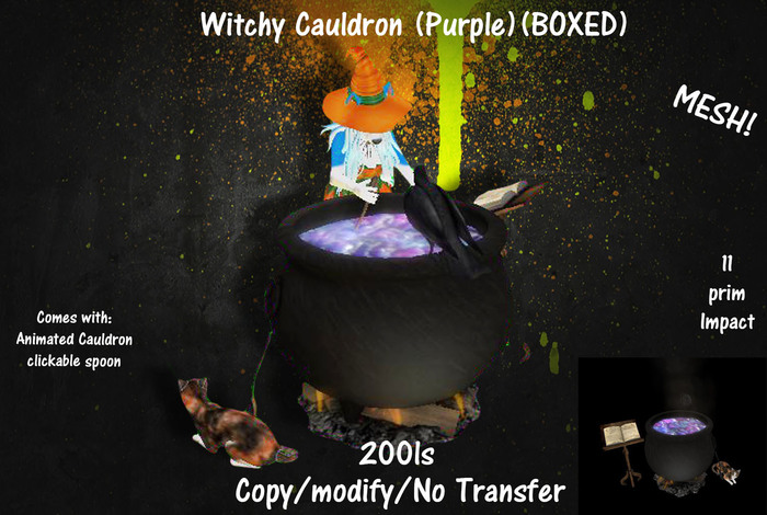Witchy Cauldron (Purple)(BOXED)