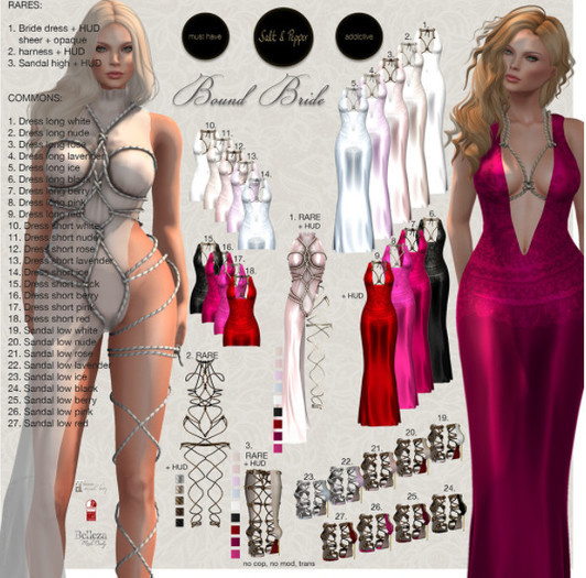 S&P bound bride - sandal low - HG - rose (rez to unpack)