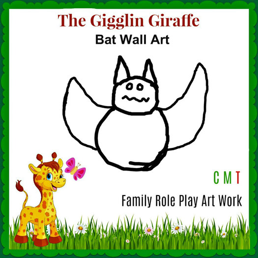 *GG*  Bat Wall Art (bagged)