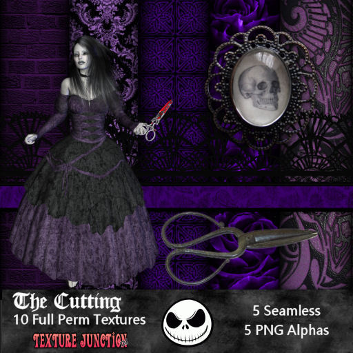 The Cutting Texture Set for Halloween, Goth, Vampire