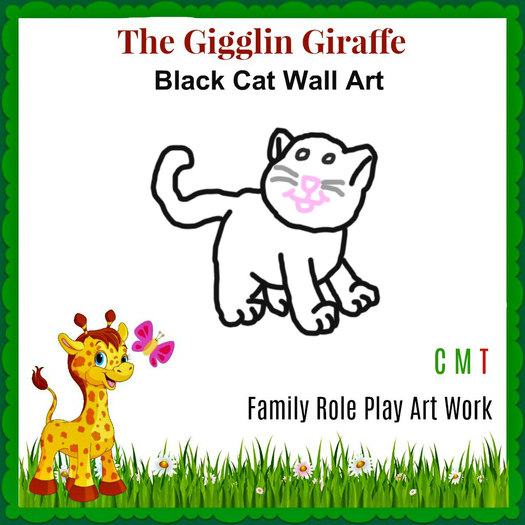 *GG* Halloween Black Cat Wall Art (bagged)
