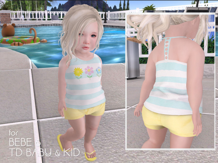 .:BABYLUSH:. Toddler Girls Halter and Shorts - Flowers