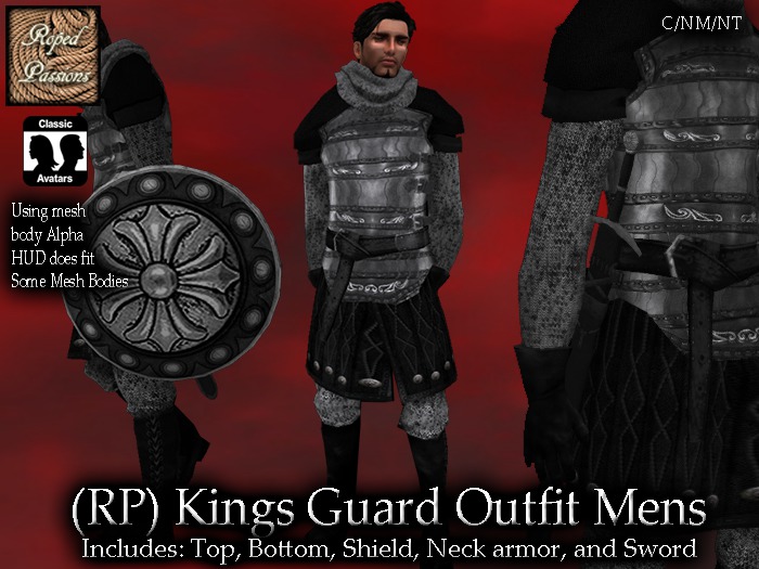 Second Life Marketplace (RP) Kings Guard Outfit Men