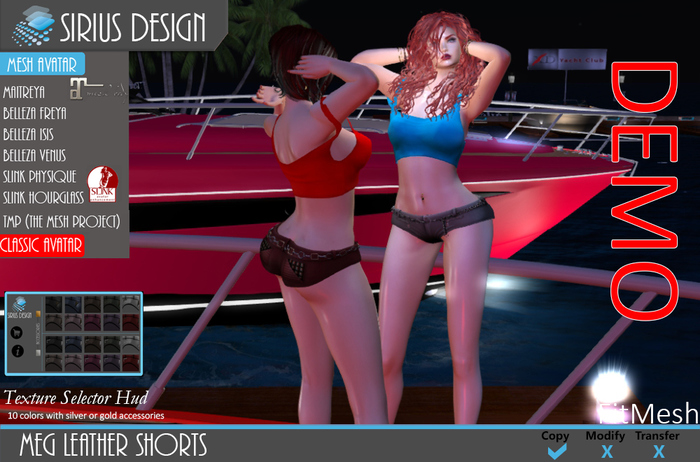 Sirius Design Meg Leather Shorts Boxed==DEMO==