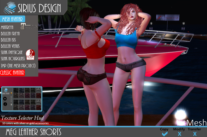 Sirius Design Meg Leather Shorts Boxed