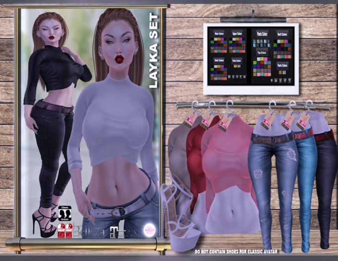{Desire Boutique} Layka Set Rigged Mesh [Hud Driven]