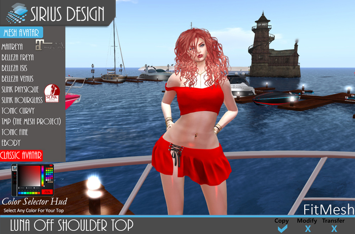 Sirius Design Luna Off Shoulder Top Boxed