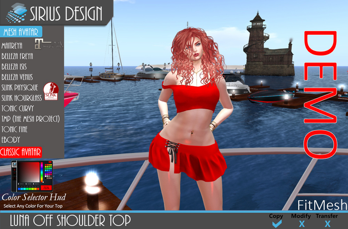 Sirius DesignLuna Off Shoulder Top Boxed==DEMO==