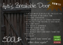 Group Door with - pickable / breakable lock -