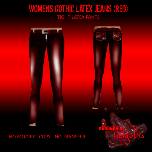 Mindshift - Womens Latex Jeans (Red)