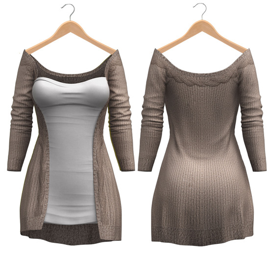 Blueberry - Mili Cardigan - Maitreya, Belleza (All), Slink Physique Hourglass - ( Mesh ) - {Extra 11}
