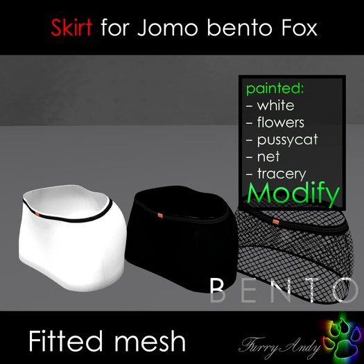 Second Life Marketplace - Jomo Fox (bento) v2.0 - Skirt