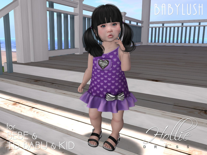.:BABYLUSH:. "Hollie" Pocket Dress - Purple Heart