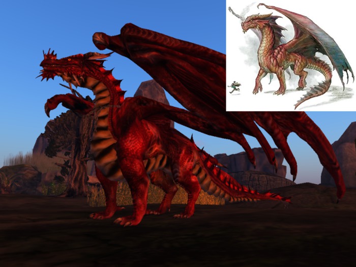 Free chromatic shapes for DK dragon